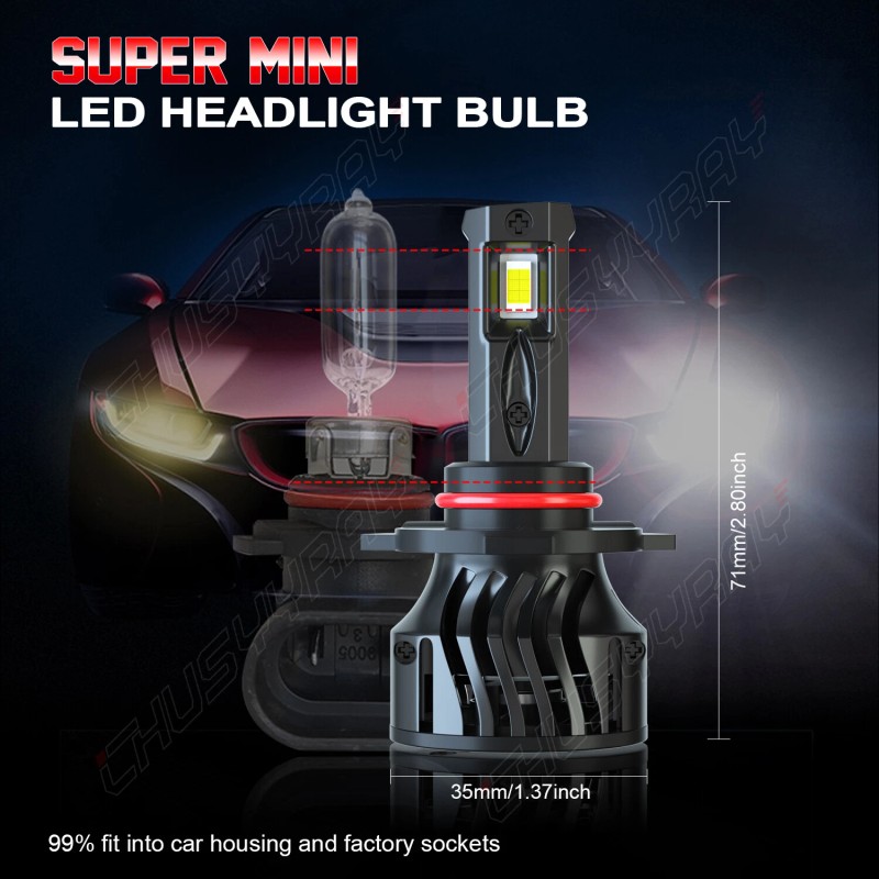 CHUSYYRAY 9005 H11 Hi/Lo LED Headlight Bulbs For Peterbilt 388