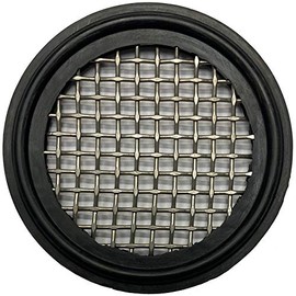 DR.COMPONENT 1.5" Sanitary Tri-Clamp Gaskets (Pack of 2), Bonded Type Screen (#8 Mesh/ 2380 μm) Gaskets, Black EPDM