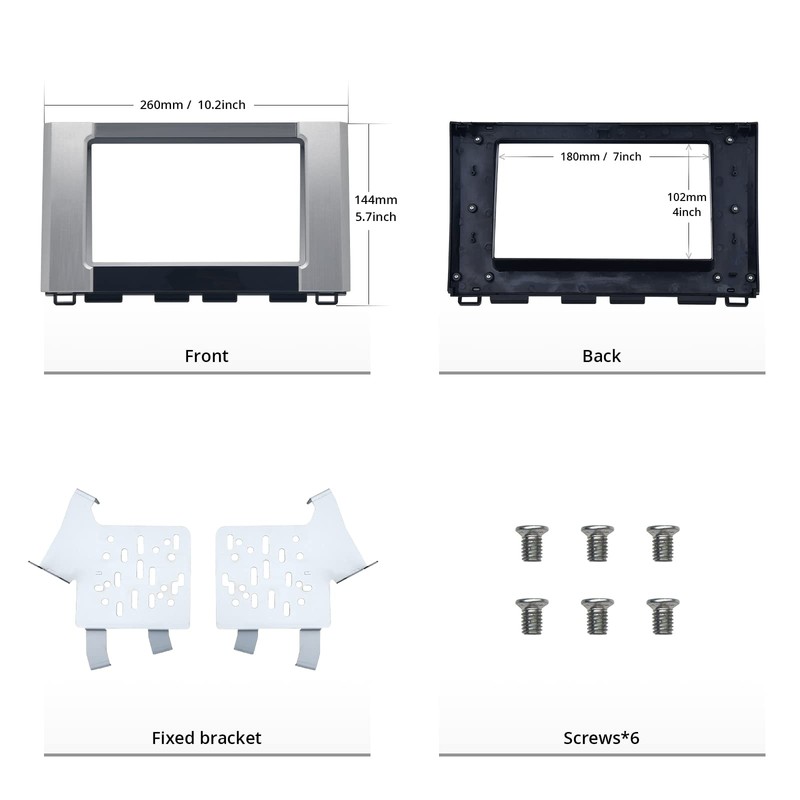 Dasaita 2Din Dash Kit for Toyota Tundra 2014-2021 w/Metal Brackets