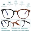 Bifocal Reading Glasses Women Men Round Blue Light Blocking Computer