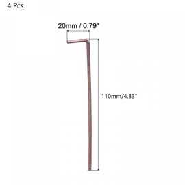 TOP-VIGOR 4Pcs 2.5mm Ball End Hex Key Wrench, L Shaped Long Arm Ball Point Hexagon Keys Allen Key for Household DIY, Professional Machine Repairing