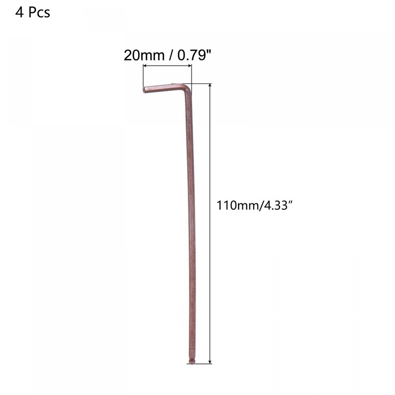TOP-VIGOR 4Pcs 2.5mm Ball End Hex Key Wrench, L Shaped