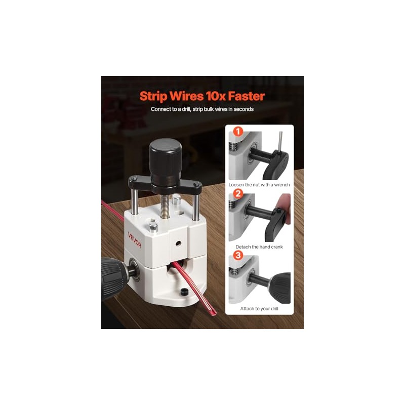 VEVOR Peladora de Cables Manual de 1,5-25 mm, Peladora de