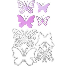 4 Pcs Butterflies Metal Cutting Die Cuts, Butterfly Animal Cutting Dies Cut Stencils for Card Making DIY Scrapbooking Embossing Stencils Photo Album Paper Crafts Decor Scrapbooking Die-Cuts