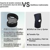 Rodillera con Soporte Doble para Rótula, 2 Piezas, Negro