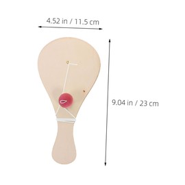 Abaodam 10pcs Unfinished Wooden Paddle Balls for DIY Craft Painting Rackets Family Fun Activity for Drawing and Creative Play for Goodie Bags and Stocking Stuffers