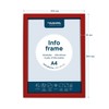 Europel Cornice Informativa Magnetica Autoadesiva A4 Rossa, Set da 2,