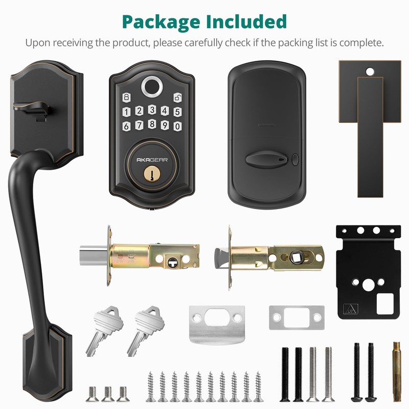 AkaGear DS10 Keyless Entry Door Locks - Keypad Lock with