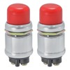 2-Pack Automotive Engine Start Push Button Momentary Switch with Holder