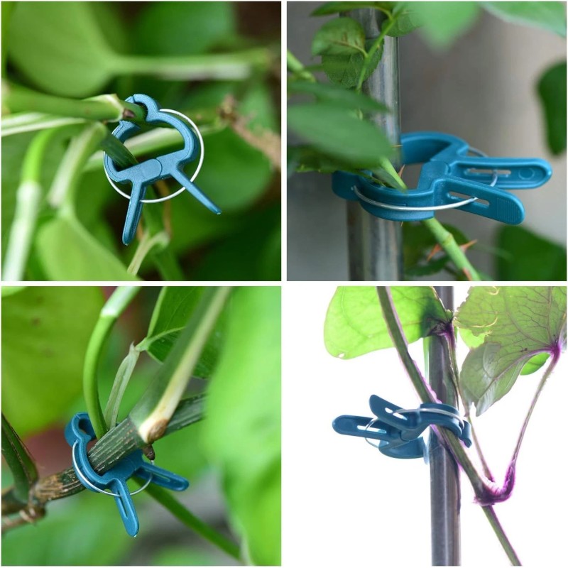 PERSZEN 60PCS Plant Clips 2 Sizes Adjusting Reusable Garden Plant