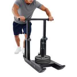 DYRABREST Fitness Sled with Adjustable Height, 440lbs Capacity Weight Sled Strength Training, Speed Agility Training Sled for Football, Home Gym, Outdoor Workout (Black)