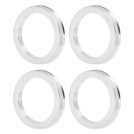 INFINAUTO Car Rim Hub Centering Rings OD 69.6mm to ID 54.1mm Wheel Center Shaft Shock Absorbing Aluminum Alloy Hub Rings Silver Tone Durable