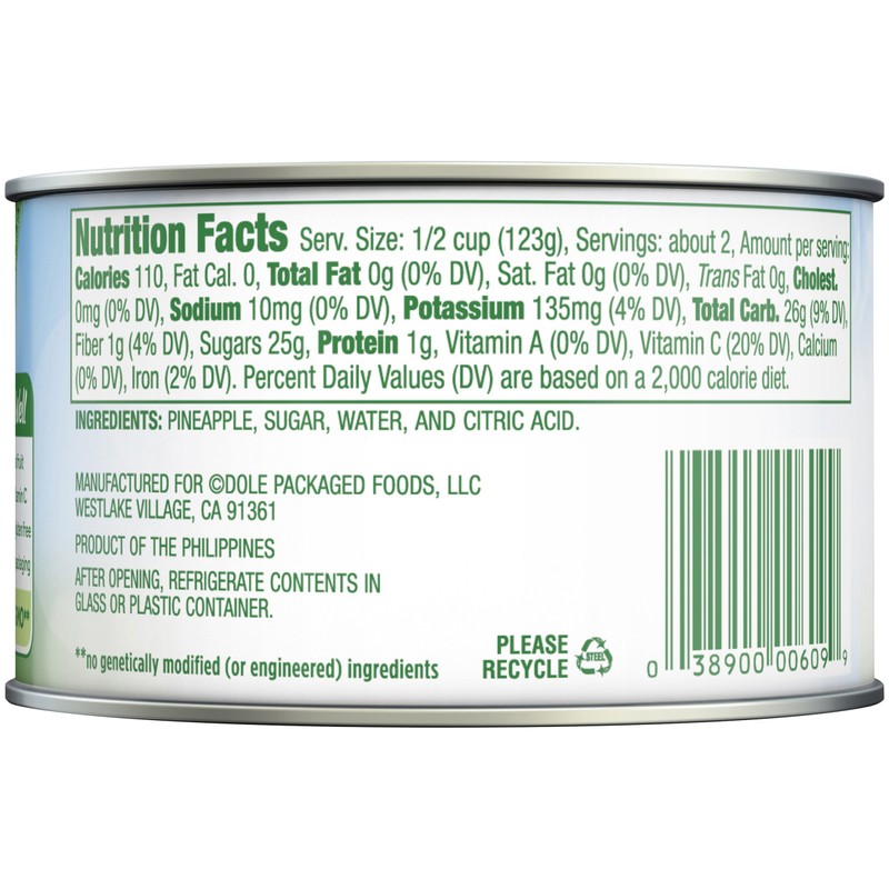 Dole Crushed Pineapple in Heavy Syrup, 8 Ounce