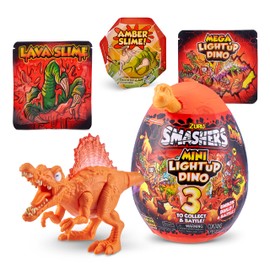 Smashers Mini Light Up Egg Series 4, Dinosaur Spinosaurus Egg with Many Surprises!
