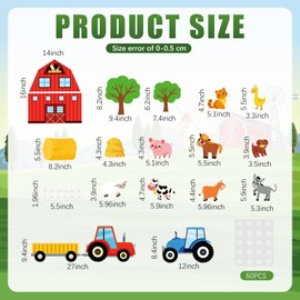Tenceur 89 Pcs Farm Bulletin Board Cutouts Farm Animals Classroom Decoration Welcome to The Herd Bulletin Board Set Back to School Kids Educational Learning Activities School Class Decor