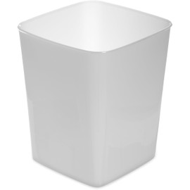 Carlisle FoodService Products Storplus Square Food Storage Container with Stackable Design for Kitchens, Restaurants, Catering, Plastic, 4 Quarts, White
