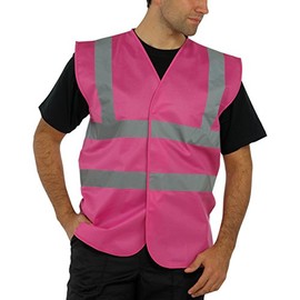 Yoko Unisex Premium Hi-Vis Waistcoat Vest/Jacket (3XL) (Pink)