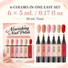 6 Pcs Quick Dry Nail Polish Pens, No UV Lamp