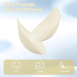 KOOAAICCHI Bra Pads Inserts 3 Pairs-Bra Pads Sewn Padded for Sports Bra A/B/C Cup Removable Bra Inserts for Women's Sports Cups Bra or Swimsuit Insert-Beige