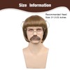 FantaLook Short Straight 60 70s Bowl Cut Funny Wig with