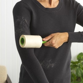 Evercare Pet Hair Lint Rollers All Purpose Use 100 Easy-Tear Sheets Per Roll Reusable Sticky Roller Pets Cat & Dog Hair Remover Contoured Handle for Furniture Clothing & Cars, Set of 2, Green