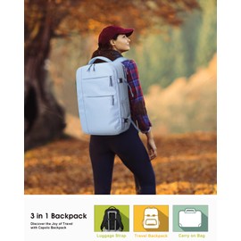 Capolo Travel Backpack for Women Men Waterproof Laptop Backpack Airlines Approved Carry On Backpack Bag Computer Bookbag for Business, Work, Traveling Fits 15.6 Inch Laptop(Blue)