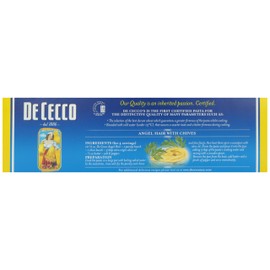 De Cecco Pasta, Angel Hair, 16 0z - Made in Italy, High in Protein & Iron, Bronze Die