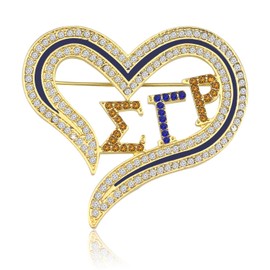 1922 SGR Broche de hermandad Sigma Gamma Rho regalo de hermandad de mujeres y niñas, Acero aleado, estrás