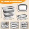 2 Pcs 42L Collapsible Laundry Baskets- Foldable Laundry Basket with