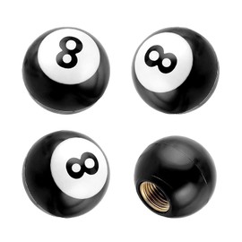Misuyue Set of 4 Valve Caps Car, Billiard Ball Valve Caps Motorcycle, Special Tyre Valve Caps, Universal Car Valve Cap for Car, Bicycle, Truck, Motorcycle, Car Accessories