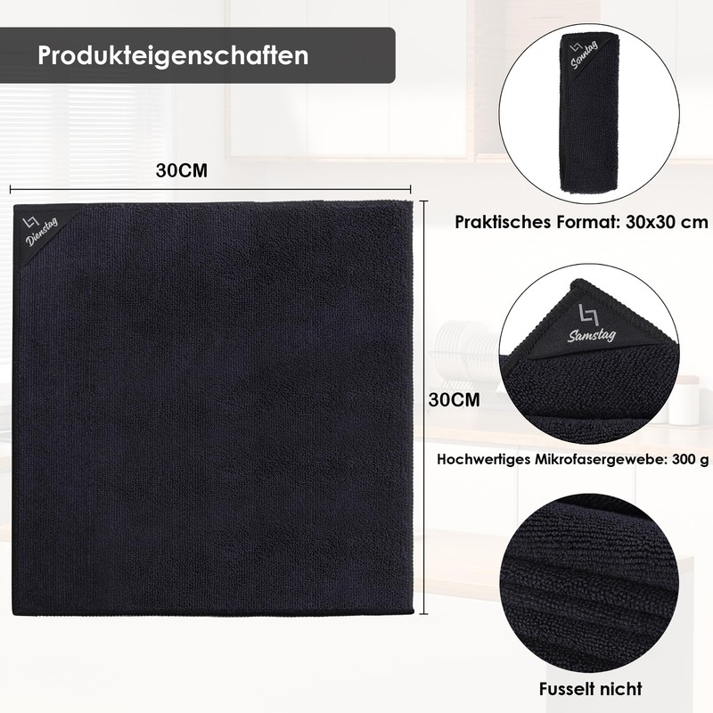 Lopoleis® Microfibre Cloths, Pack of 7 Window Cloth, Cleaning Cloths