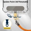 360°Rotatable Phone Tether Tab,3 Pieces Universal Phone Lanyard Patch Without