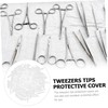 BIUDECO 200Pcs Non Slip Tweezers Tip Protector Covers for Elbow