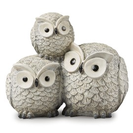 Garden Items Owls Garden Statue, one Size, Light Gray