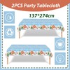 137*274cm Large Christmas Tablecloth Party,Christmas Decorations Tablecloths,Plastic Gingerbread Man Table