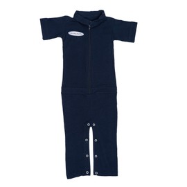 Born to Love Knuckleheads Kids Monkey Coverall Mechanic Photoshoot Overall for Boys & Girls Jumpsuit Baby Outfit (18-24 months, Navy Knit)