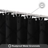 Craidlela Extra Long Black Boho Woven Fabric Shower Curtain with
