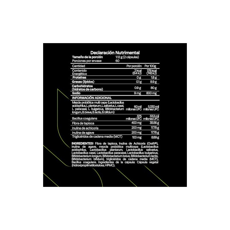 Probióticos Prebióticos Postbiótico Billones Ufc Fórmula Cepas Apoyo Digestivo Equilibrio