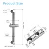 OFFO Shower Slide Bar 18 in Adjustable Installation Distance 12-17