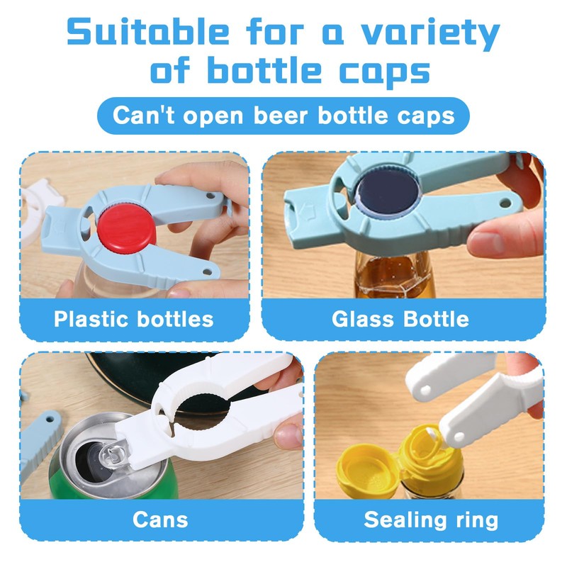 3Pcs Bottle Openers for Arthritic Hands, Multifunctional Plastic Bottle Can