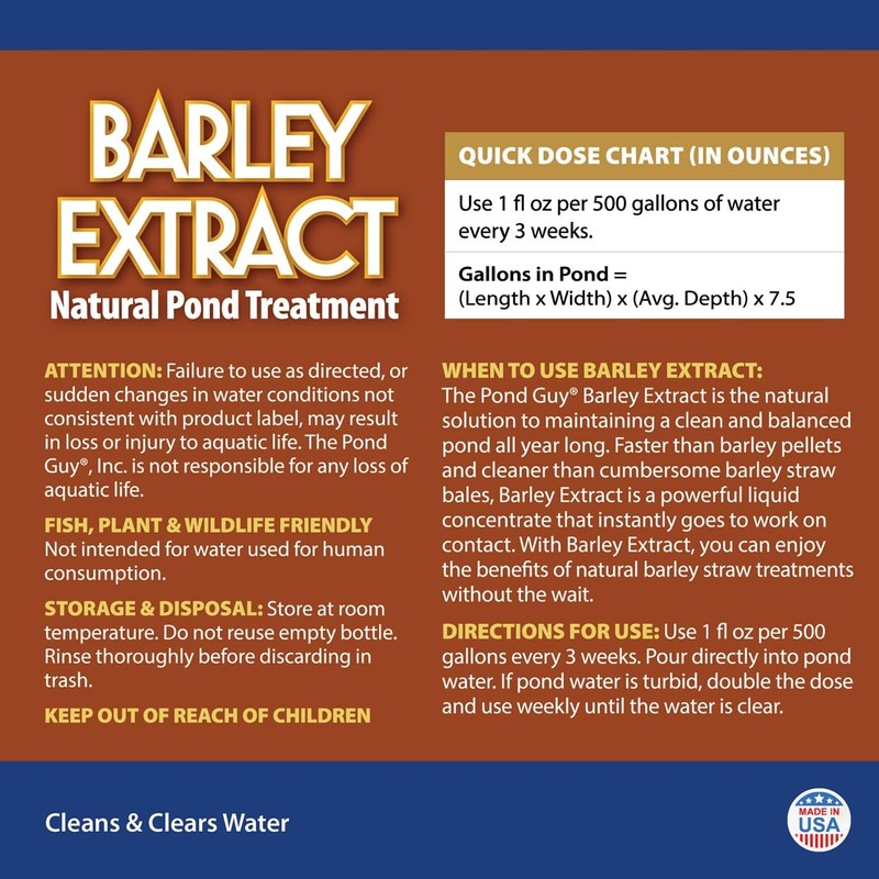 The Pond Guy Barley Extract Natural Liquid Treatment for Ponds