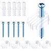 20 Pack Mirror Holder Clips Glass Retainer Clips Kit Mirror Hanging Kit with Screw and for Fixing Mirror Cabinet Door (Basic Style)