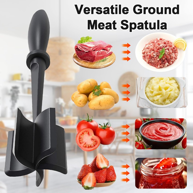 Meat Chopper, Mince Masher Meat Masher Tool Versatile Ground Meat