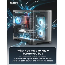 AsiaHorse AMICI-5GT RGB PC Fans, Infinity Mirror ARGB Fans HDB Bearing Fan Speeds Up to 1800 RPM with 24 LED Lights, Reverse Blade Fan Compatible Motherboard Aura SYNC (Not Wireless Connection)