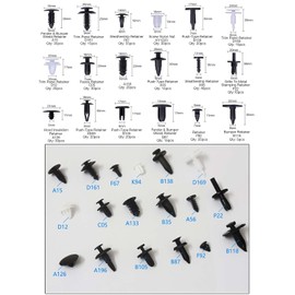 415pcs Plastic Fastener Set with Fastener Removed, Car Push Pin Rivets Kit Compatible with Toyota, GM, Ford, Honda, Acura, Chrysler etc