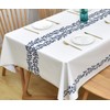 Yofori Table Cloth Wipe Clean Tablecloth Wipeable PVC Waterproof Rectangular