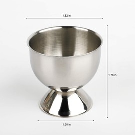 Egg Cup Tray Stainless Steel Soft Boiled Egg Cups Holder Stand (Egg Cups)