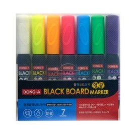 Writing Instruments Dong-A Fluorescent Black Board Marker 7-Color Set / 필기구 동아 형광 블랙 보드마카 7색 세트