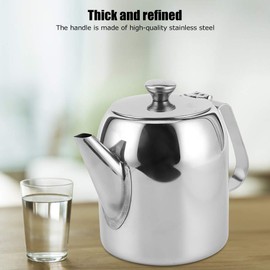 Tea Kettle, Stainless Steel Teapot Coffee Pot Cold Water Kettle with Short Spout Handle, for Home Hotel Restaurant (32 Ounces (About 850ML))