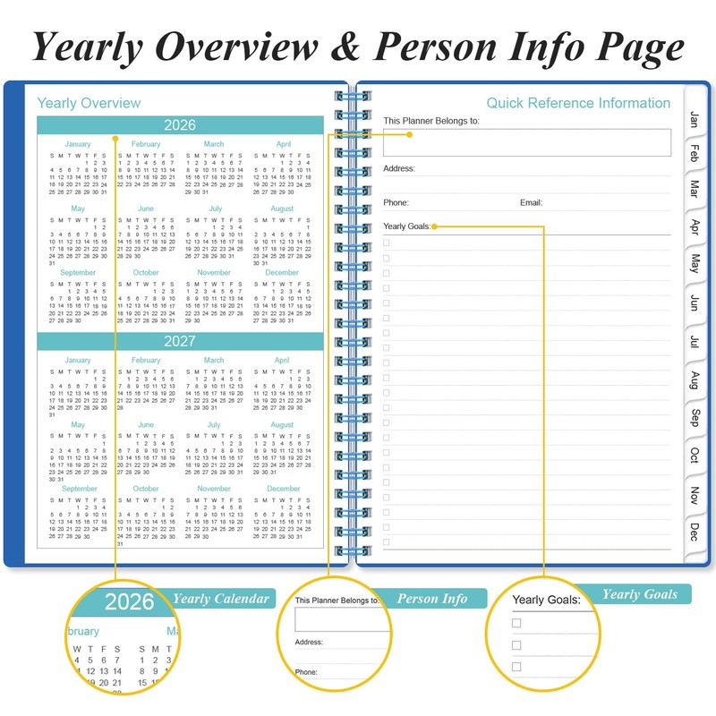 2026 Appointment Book & Planner - A5 Daily Hourly Planner